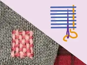 Woven Darn a Hole in a Knit