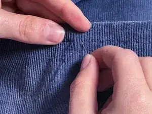 Hand-Hemming Flare Corduroy Pants