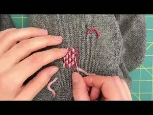 Continue until the last vertical yarn lays within a yarn width of where the horizontal threads end.