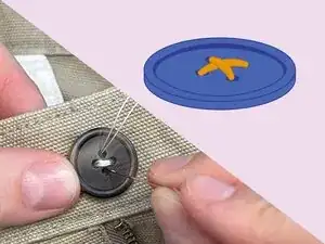 Sew a Button onto Heavy Fabric