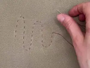 This video shows how to end a stitch with secure knot type 1.