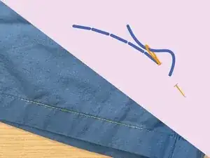 Backstitch on a Loose Hem