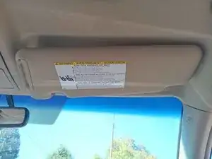2008-2013 Toyota Highlander Sun Visor Replacement
