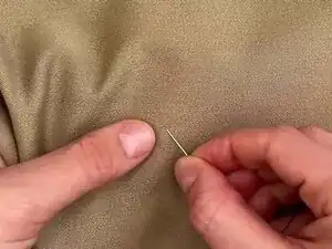 This video shows how to start a stitch with secure knot type 2.