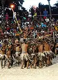 Índios terena na festa de encerramento da nona edição dos jogos Indígenas, em 2007, em Olinda, em Pernambuco, no Brasil