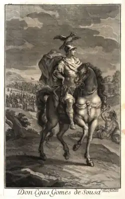 Don Egas Gomes de Sousa (Theatro histórico, genealógico, y panegyrico; erigido a la inmortalidad de la Excelentíssima Casa de Sousa, 1694)