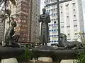 Estátua do padre José de Anchieta em Santos, no Brasil