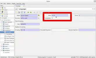 Verifique o código do idioma