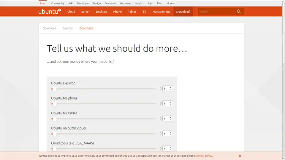 Imagem2 - Página de download do Ubuntu 14.04 LTS.