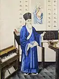 Retrato de Matteo Ricci, padre jesuíta italiano pioneiro na evangelização da China, no Parque Guangqi, em Xangai