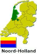 Localização e bandeira da província da Holanda do Norte