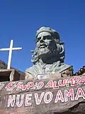Busto de Che Guevara em La Higuera, na Bolívia, onde Che foi morto