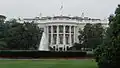 Fachada sul da Casa Branca, a residência executiva do presidente dos Estados Unidos