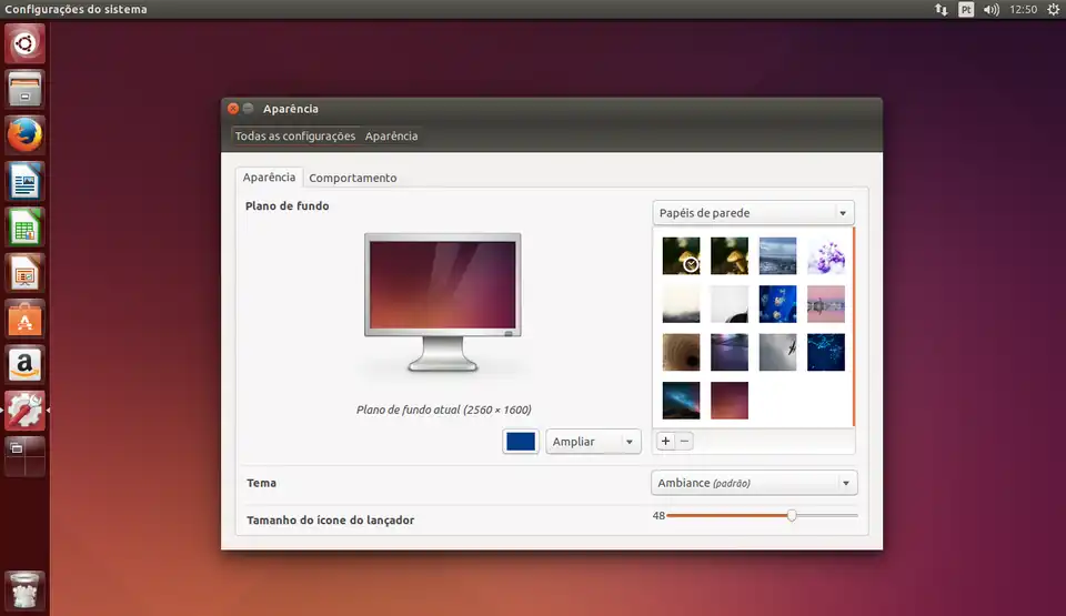 Aba aparencia ubuntu