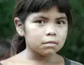 Menina guarani paraguaia
