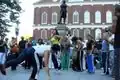Capoeira sendo praticada em Boston, nos Estados Unidos. Foto de Tim Fitzsimons.