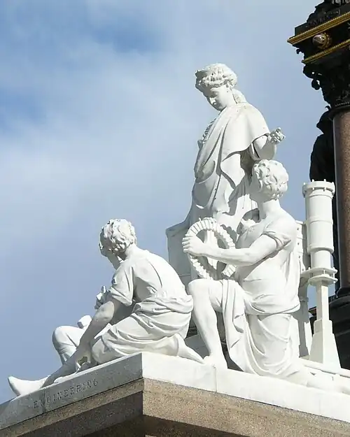 Grupo de engenharia (Albert Memorial), esculpido por John Lawlor
