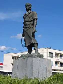 Estátua do Laçador em Porto Alegre, no Brasil, representando o típico gaúcho. A estátua foi inaugurada em 1958.