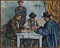 Os Jogadores de Cartas, pintura de Paul Cézanne. Notar os cachimbos na mesa e na parede.