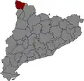 Localização do Vale de Aran na Catalunha