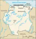 Mapa do Suriname