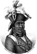 Toussaint Louverture em gravura de 1825 de Eugénie Lebrun