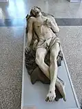 Escultura de Balthasar Permoser representando Cristo morto