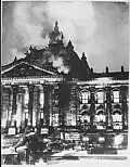 Incêndio do reichstag, o parlamento alemão, em 1933