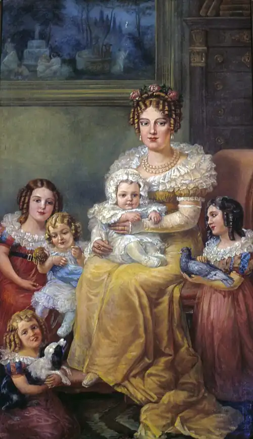 Retrato de Dona Leopoldina de Habsburgo e seus filhos