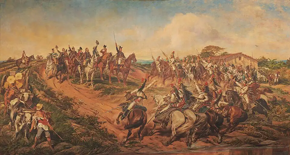 Reprodução em alta resolução do quadro mais famoso do Museu do Ipiranga, "Independência ou Morte", de Pedro Américo