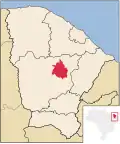 Localização do município cearense de Quixeramobim