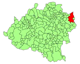 Localização do município de Ágreda na província de Sória