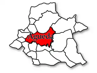 Localização no município de Águeda
