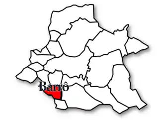 Localização no município de Águeda