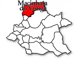 Localização no município de Águeda