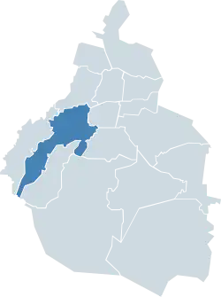 Localização de Álvaro Obregón na Cidade do México