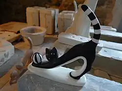 Exposição Ćmielów no museu