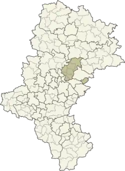 Localização do Condado de Będzin na Silésia.