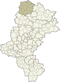 Localização do Condado de Kłobuck na Silésia.