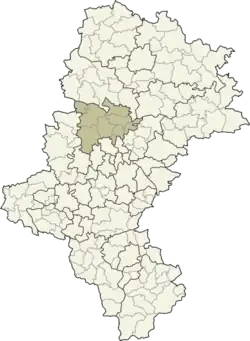 Localização do Condado de Tarnowskie Góry na Silésia.