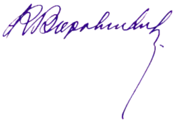 assinatura de Kliment Vorochilov