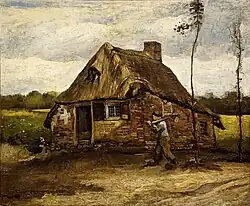 Vincent van Gogh. Cabana com camponês, 1885.