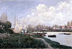Pêcheurs étendant leurs filets por Alfred Sisley, 1872, Museu de Arte Kimbell.