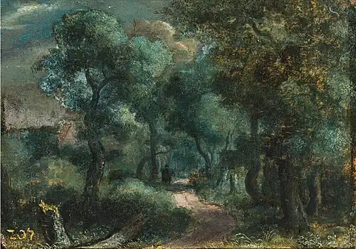 Seghers, Woodland Path, c. 1618-20; canvas on panel
