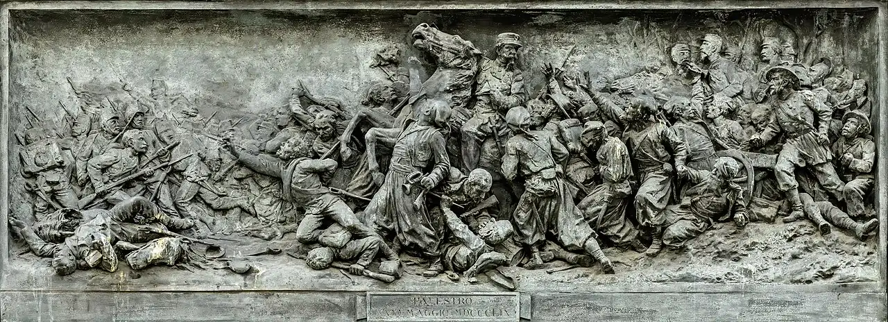 Battaglia di Palestro de Ettore Ferrari em Veneza