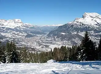 Sallanches e a cluse do rio Arve