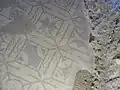 Pavimento da villa romana sob as salas
