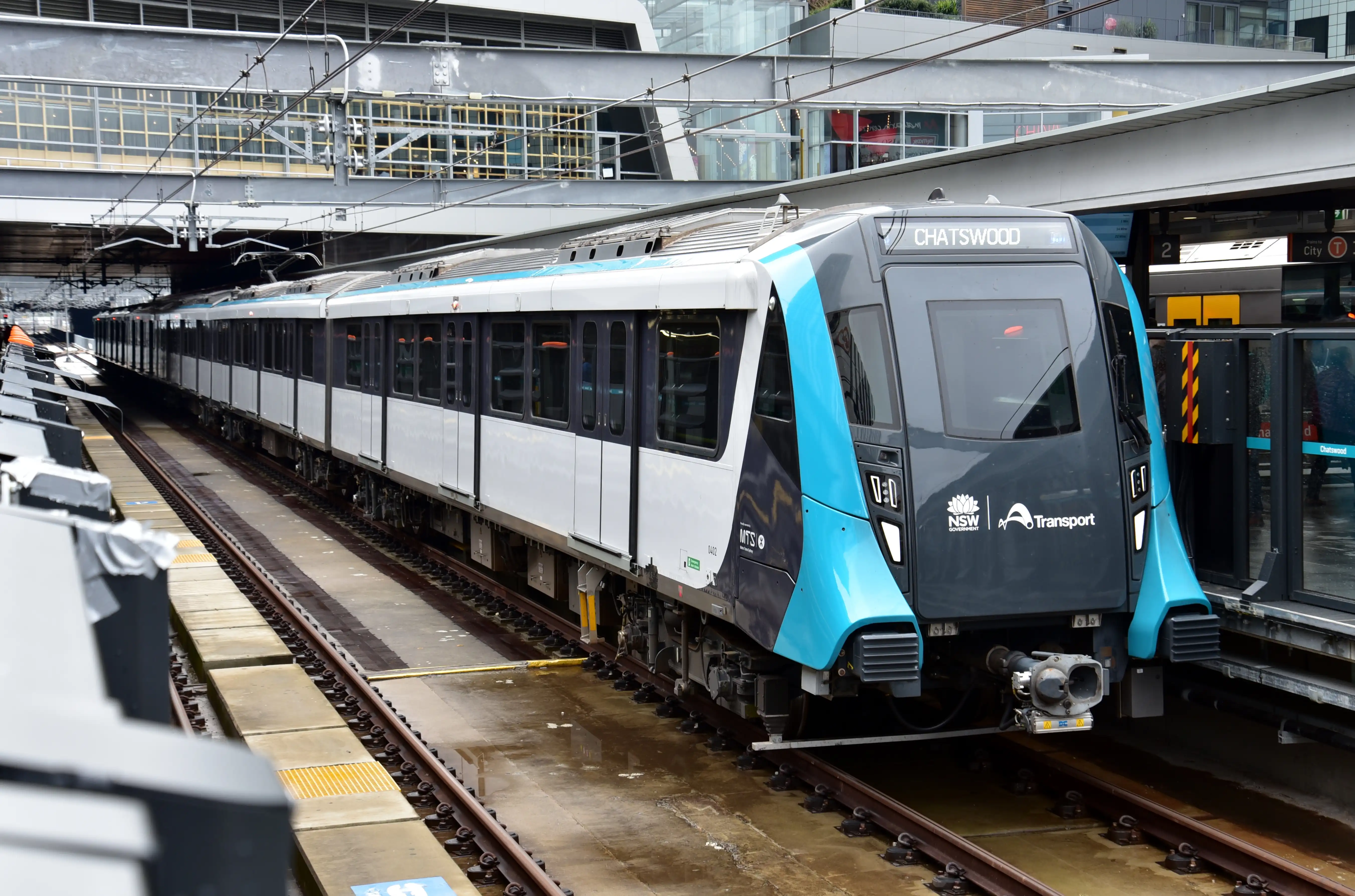 Uma unidade Alstom Metropolis em Chatswood