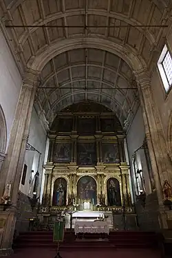Colégio da Graça, Coimbra. Nave da igreja. Vista para o altar-mor