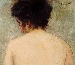 Eliseu Visconti: Dorso de Mulher, óleo sobre tela, c.1895